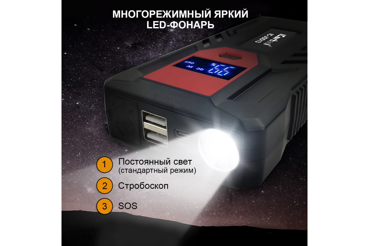 Многофункциональное пуско-зарядное устройство для автомобиля iCarTool  IC-JSD13 купить по выгодной цене Москве и РФ | Отзывы, характеристики, фото