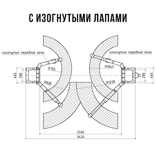 Двухстоечный автомобильный подъемник с верхней синхронизацией