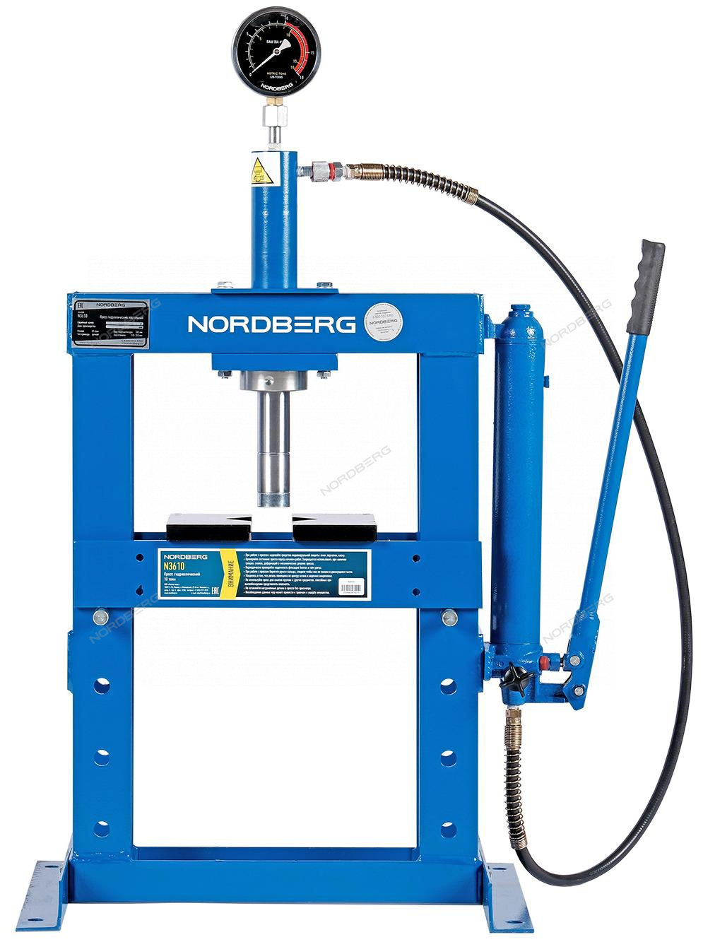 Настольный гидравлический пресс Nordberg N3610, 10тн купить по выгодной  цене Москве и РФ | Отзывы, характеристики, фото