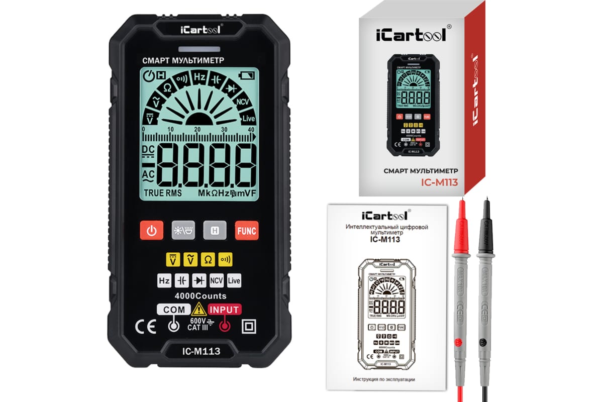 Смарт-мультиметр iCarTool IC-M113 купить по выгодной цене Москве и РФ |  Отзывы, характеристики, фото