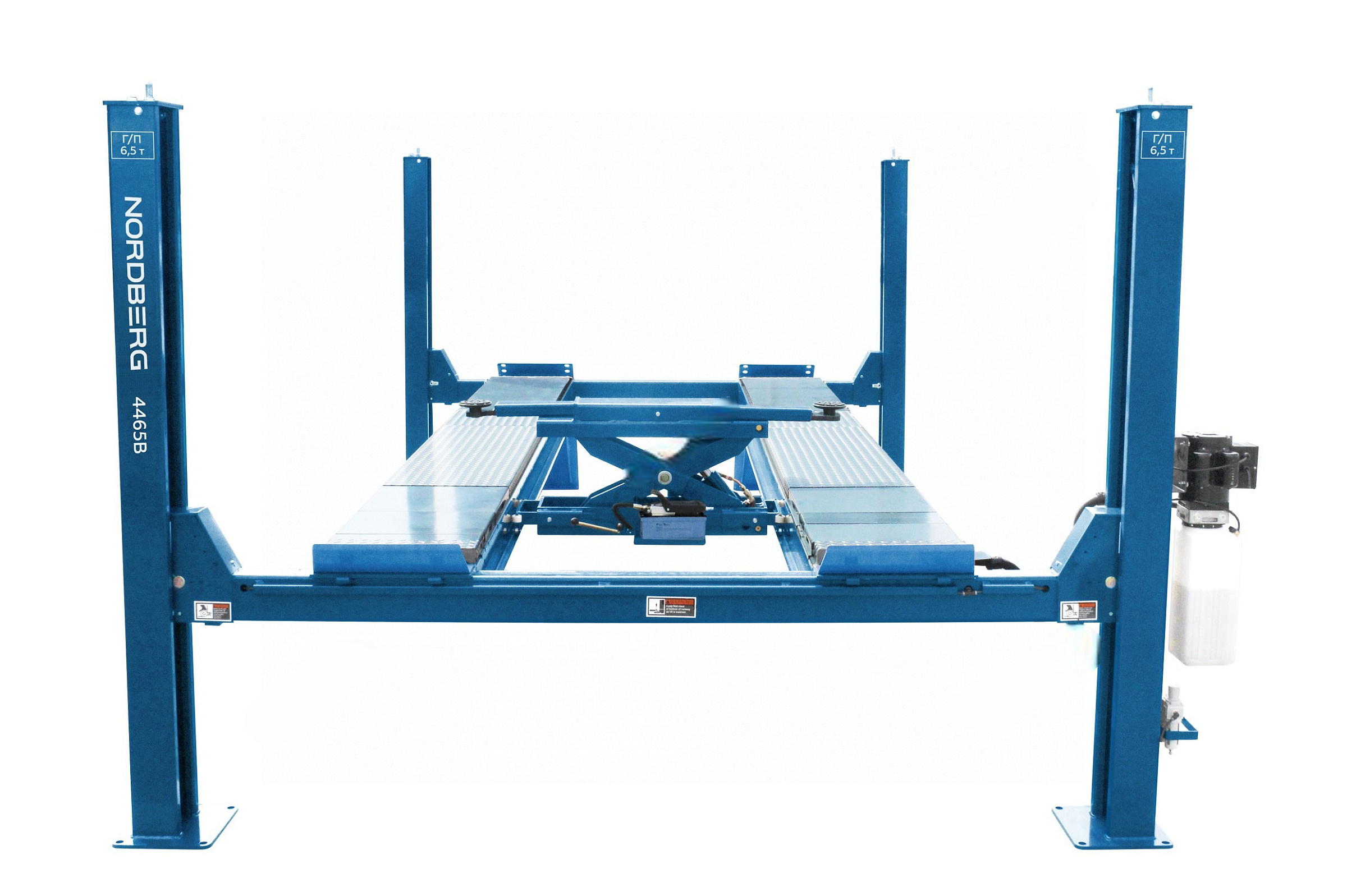 Подъемник 4-стоечный 6,5 т, c пневмогидравлической траверсой N433BA, для  сход-развала, 380 В, синий NORDBERG 4465B купить по выгодной цене Москве и  РФ | Отзывы, характеристики, фото